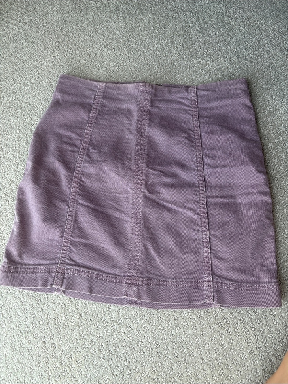 Free People Lilac Paneled Mini Skirt